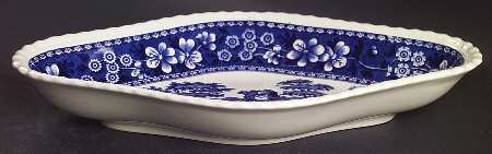 Tower Blue (Newer Backstamp) Pickle Dish