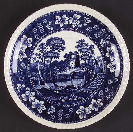 Tower Blue (Newer Backstamp) Saucer for Cream Soup Bowl