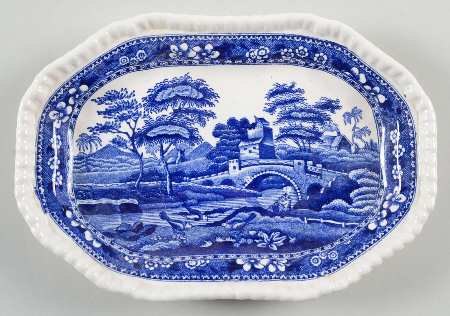 Tower Blue (Newer Backstamp) Relish/Gravy Underplate