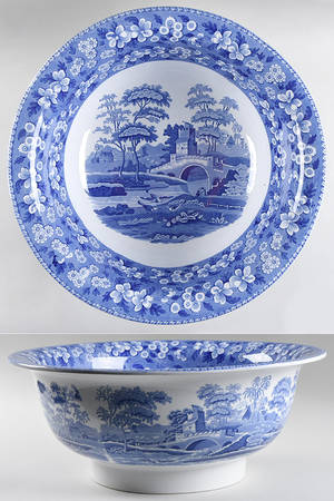 Tower Blue (No #, Older, Gadroon) Wash Bowl