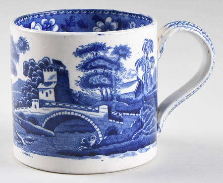 Tower Blue (No #, Older, Gadroon) Large Mug