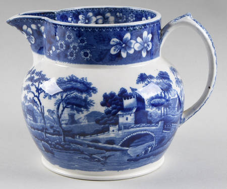 Tower Blue (No #, Older, Gadroon) 36 Oz Jug