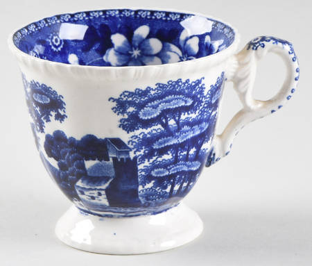 Tower Blue (No #, Older, Gadroon) Footed Cup