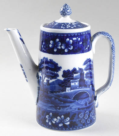 Tower Blue (No #, Older, Gadroon) Coffee Pot & Lid