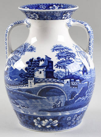 Tower Blue (No #, Older, Gadroon) Grecian Vase
