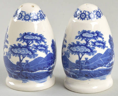 Tower Blue (No #, Older, Gadroon) Salt & Pepper Set