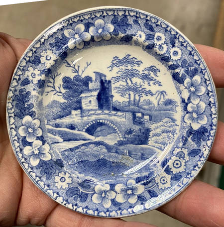 Tower Blue (No #, Older, Gadroon) Butter Pat