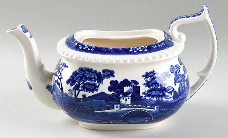 Tower Blue (No #, Older, Gadroon) Teapot No Lid
