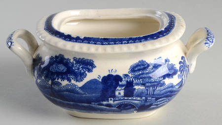 Tower Blue (No #, Older, Gadroon) Sugar Bowl No Lid