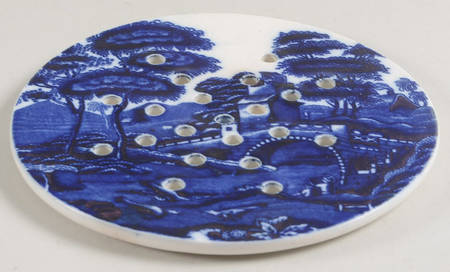Tower Blue (No #, Older, Gadroon) Strainer for Round Butter