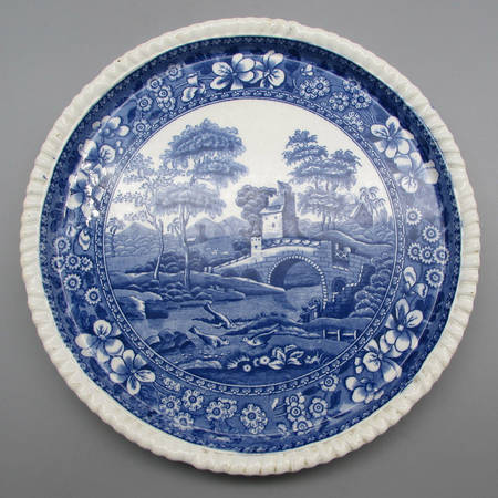 Tower Blue (No #, Older, Gadroon) Cookie Plate