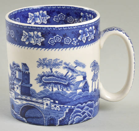 Tower Blue (No #, Older, Gadroon) Mug