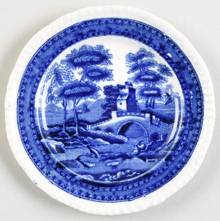 Tower Blue (No #, Older, Gadroon) Small Bread & Butter Plate