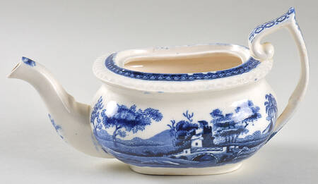 Tower Blue (No #, Older, Gadroon) Individual Teapot No Lid