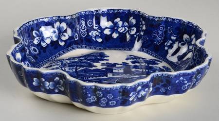 Tower Blue (No #, Older, Gadroon) 10" Scalloped Bowl