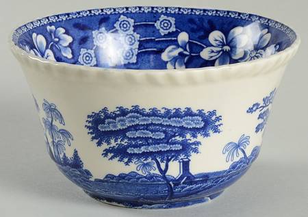 Tower Blue (No #, Older, Gadroon) Cranberry Bowl