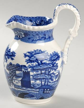 Tower Blue (No #, Older, Gadroon) Creamer
