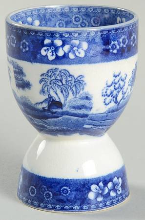 Tower Blue (No #, Older, Gadroon) Double Egg Cup