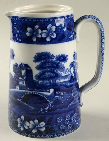 Tower Blue (No #, Older, Gadroon) Hot Water Jug No Lid