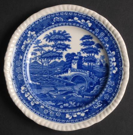 Tower Blue (No #, Older, Gadroon) Small Bread & Butter Plate