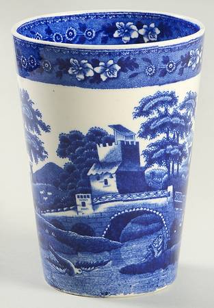 Tower Blue (No #, Older, Gadroon) Short China Tumbler