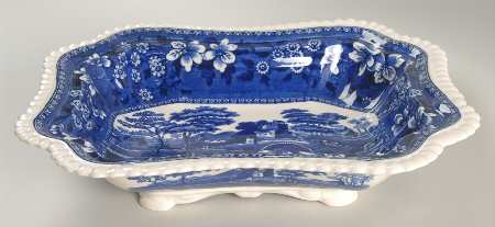 Tower Blue (No #, Older, Gadroon) Rectangular Vegetable No Lid