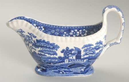 Tower Blue (No #, Older, Gadroon) Gravy Boat