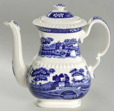 Tower Blue (No #, Older, Gadroon) Coffee Pot & Lid
