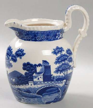 Tower Blue (No #, Older, Gadroon) Large Syrup No Lid