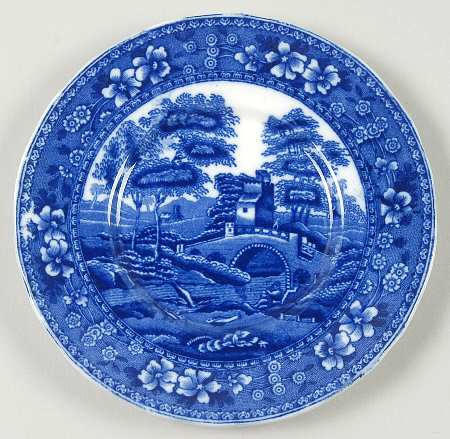 Tower Blue (No #, Older, Gadroon) Saucer for Ramekin