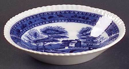 Tower Blue (No #, Older, Gadroon) Fruit/Dessert (Sauce) Bowl