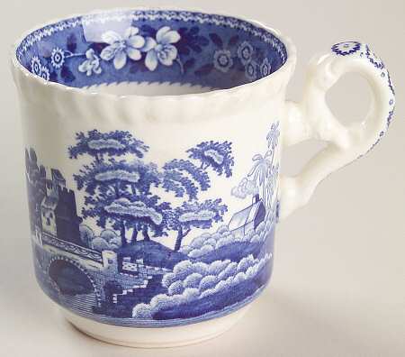 Tower Blue (No #, Older, Gadroon) Flat Demitasse Cup