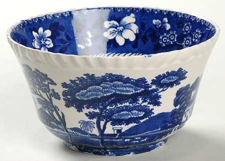 Tower Blue (No #, Older, Gadroon) Cranberry Bowl