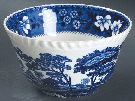 Tower Blue (No #, Older, Gadroon) Cranberry Bowl