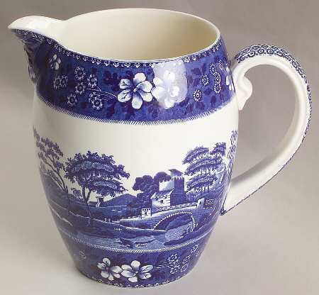 Tower Blue (No #, Older, Gadroon) 64 Oz Pitcher