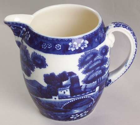 Tower Blue (No #, Older, Gadroon) 12 Oz Pitcher