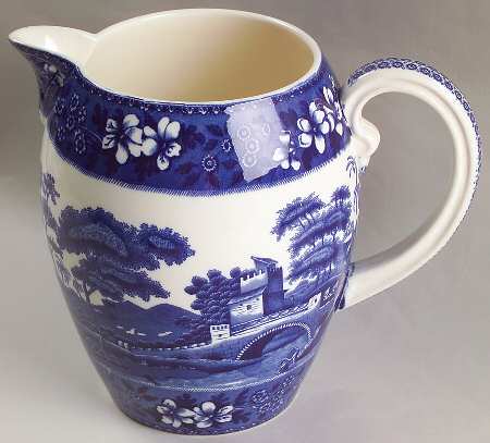 Tower Blue (No #, Older, Gadroon) 80 Oz Pitcher