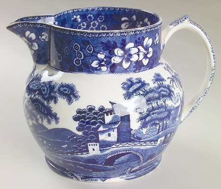 Tower Blue (No #, Older, Gadroon) 48 Oz Jug
