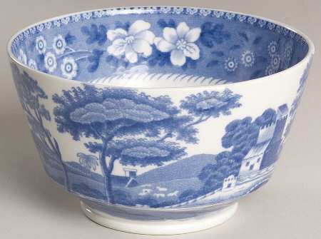 Tower Blue (No #, Older, Gadroon) Cranberry Bowl