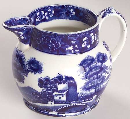 Tower Blue (No #, Older, Gadroon) 12 Oz Jug