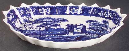 Tower Blue (No #, Older, Gadroon) Jubilee Platter