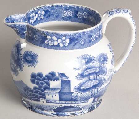 Tower Blue (No #, Older, Gadroon) 12 Oz Milk Jug
