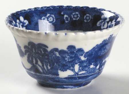 Tower Blue (No #, Older, Gadroon) Individual Open Sugar Bowl