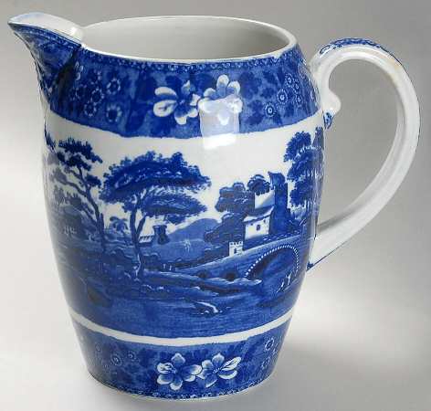 Tower Blue (No #, Older, Gadroon) 34 Oz Pitcher