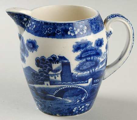 Tower Blue (No #, Older, Gadroon) 16 Oz Pitcher