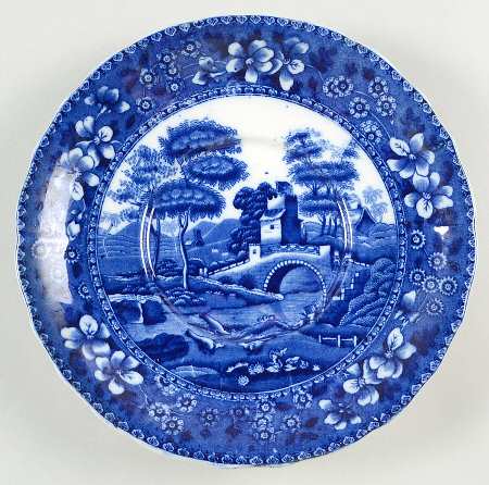 Tower Blue (No #, Older, Gadroon) Underplate for Gravy Boat