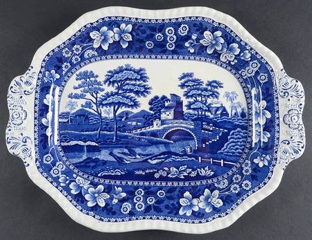 Tower Blue (No #, Older, Gadroon) Underplate for Tureen