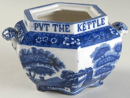 Tower Blue (No #, Older, Gadroon) Sugar Bowl No Lid