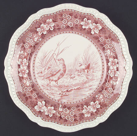 Tower Pink (Game Bird Center) Dinner Plate