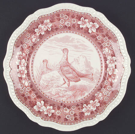 Tower Pink (Game Bird Center) Dinner Plate